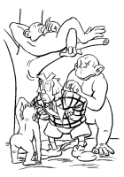 A coloring page of bassie and adriaan